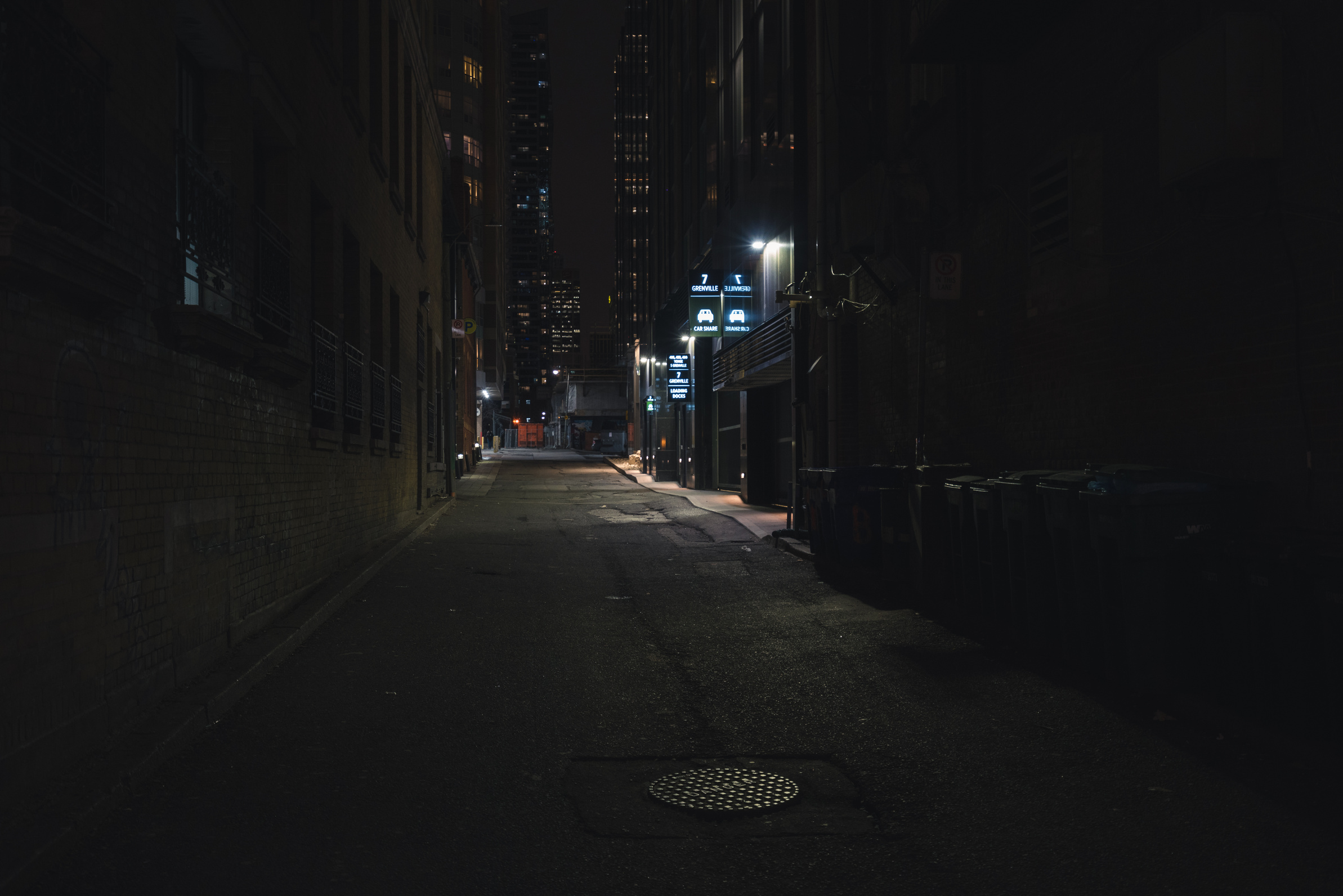 Dark Alley at Night